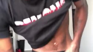 Snapchat: DonsoulsXX | Hot Black Guy Takes Off His Clothes & Jerks Off His Thick BBC!