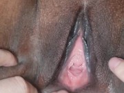 Creamy Tight Pink Pussy Spread Open! 2/16