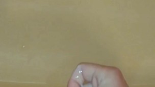 Showing girlfriend how to jerk me (CUMSHOT) (close up))