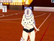 【エロゲーコイカツ！】爆乳前髪ぱっつん方言女子高生のおっぱい揉みまくりH！(巨乳アニメ3DCG動画)[Hentai Game Koikatsu! ](Anime 3DCG video)