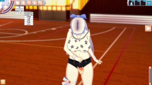 【エロゲーコイカツ！】爆乳前髪ぱっつん方言女子高生のおっぱい揉みまくりH！(巨乳アニメ3DCG動画)[Hentai Game Koikatsu! ](Anime 3DCG video)