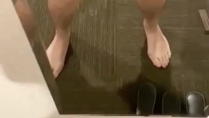 鏡越しの射精