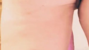 Thick Girl has Quiet Rushed Orgasm in Bathroom with a Dildo and Butt Plug!