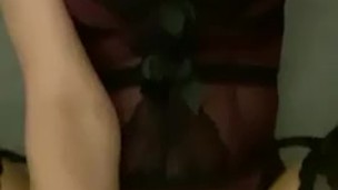 Playing with my glass dildo before bed with ASMR -Scarlett Love