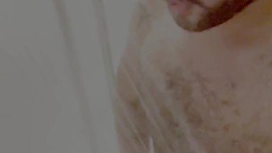 In shower jack off with cum shot