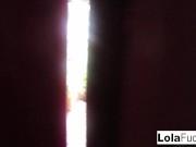 Lola Foxx plays with her tight pussy 16/16