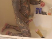 Fun in the tub with a Fleshlight