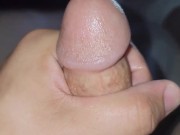 Stroking big cock until I cum