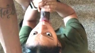 pigtailed latina swallows my bbc