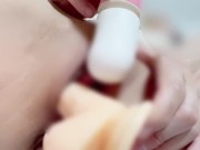 電マとディルド両方責め！熟女奥様あまりの快感に6回連続イキ 4/16