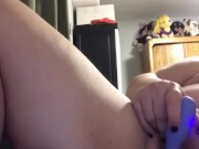Thick girl uses vibrator to please herself *full video on onlyfans!