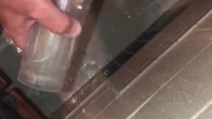 CLEAR FLESHLIGHT FAKE PUSSY FUCK, SHOWER SEX SCENE, CUM ON PUSSY, LICK UP CUMSHOT FROM FAKE PUSSY