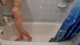 Shower time. Double cumshot