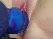 Bad dragon fucking small pussy super closeup in 4K 16/16