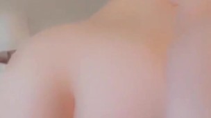 Thick girl tight pussy bouncing on dildo 