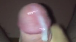 Woke up with a super hard dick so I had to jerk it off! HUGE cumshot!