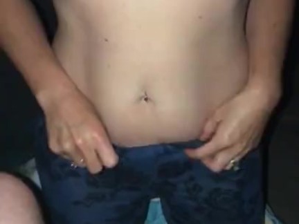 POV Risky Outdoor Sex in our Gazebo at our campsite, Fully Nude MILF, Titty Fuck BJ & Creampie Pussy