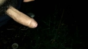 Cock Pissing in night