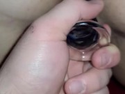 I cummed all over my glass dildo 5/16