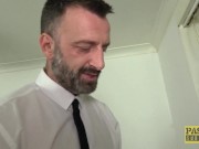 Submissive Blonde Receives Cum In Mouth 4/16