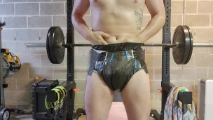 Baby oil rubbing in diaper