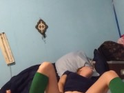 She cums in her panties with vibrator 11/16