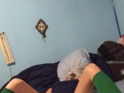 She cums in her panties with vibrator 13/16