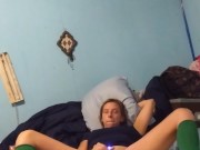 She cums in her panties with vibrator 6/16