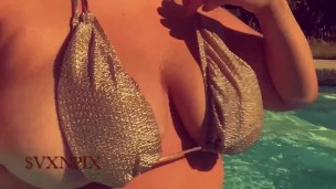 ONLYFANS FANSLY LEAK $vxnpix PLAYING WITH TITS IN POOL