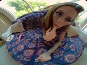 VRALLURE Tiny blonde Kendra Cole plays with her toys and squirts in virtual reality 16/16