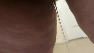 Pissing on my bathroom floor.