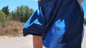 My cock allways manage to scape from my tight shorts like a prisoner