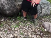 Outdoor Pussy Play Turned Us On So Much, We Had To Fuck, Cumshot All Over Her Asshole I Licked Up