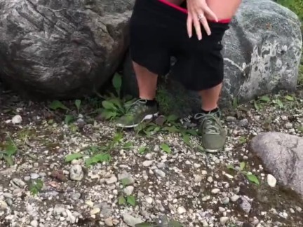 Outdoor Pussy Play Turned Us On So Much, We Had To Fuck, Cumshot All Over Her Asshole I Licked Up