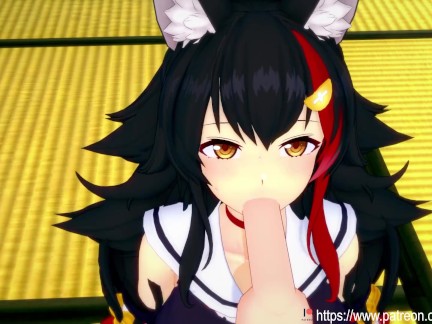 Hololive - Ookami Mio Sucks and Fucks