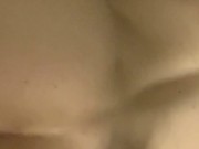 Brunette MILF With Small Tits Sucks & Fucks Big White Cock For a Big Load on her Fat Ass 11/16