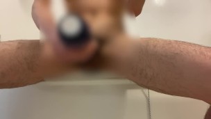 Masturbation alone in the bathroom.