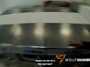 MILF POV BLOWJOB in PUBLIC, and HUGE CUMSHOT in the Mouth: Dirty Priscilla - WolfWagnerCom 4/16