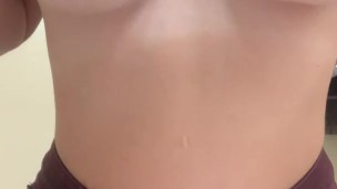 Milf plays with tits
