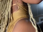 hair spilling out of her coochie 5/16