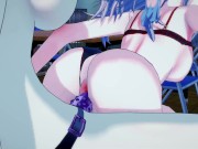 Junko Enoshima and Chiaki Nanami have lesbian sec in the library - Daganronpa Hentai 10/16