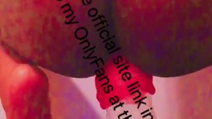 Ebony hoe fits her entire prolapsed anus over a bottle and fucked it until it swallowed it