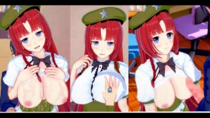 [Jeu Hentai Koikatsu ! ] Avoir des relations sexuelles avec Touhou Gros seins Hon Meirin. Vidéo d'an