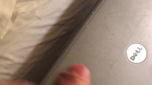 Huge cumshot from stroking it