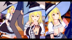 [Gioco Hentai Koikatsu! ]Fai sesso con Touhou Grandi tette Marisa Kirisame. Video di anime erotiche