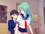 【エロゲーコイカツ！】東方 東風谷早苗3DCGアニメ動画(東方Project)[Hentai Game Koikatsu! Touhou Sanae Kochiya(Anime 3DCG Video) 11/16