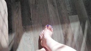 Playing footsies in the sunshine