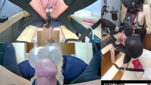 射精禁止10日目 陰嚢を電気責めされながらセルフ拘束、我慢できずに1時間のメスイキオナニー,Ejaculation management,射精管理,2021-08-11