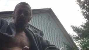Cum in the garden