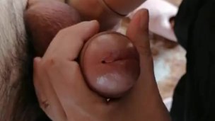 Big cock precum handjob tease
